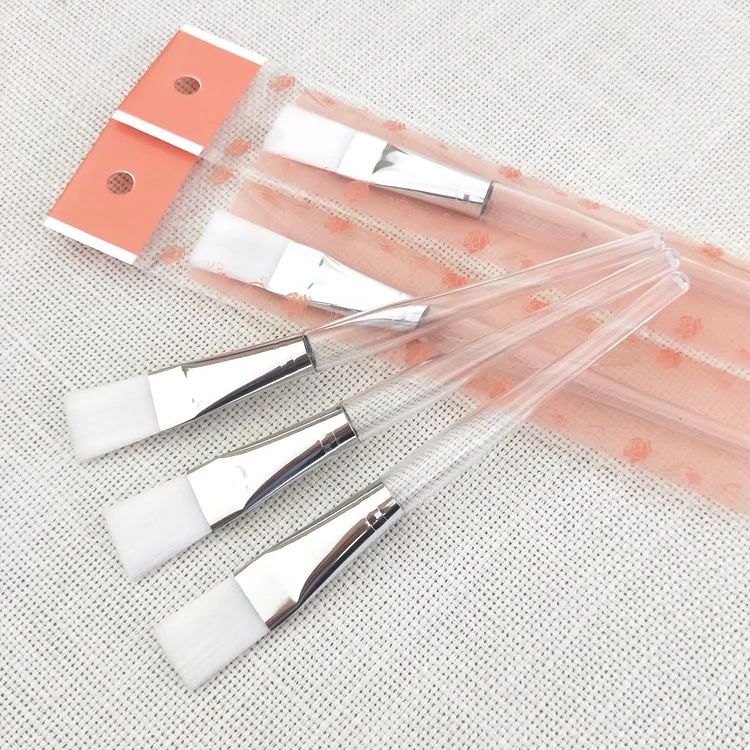  Hot Sale Cheap Plastic Transparent Hollow Handle Nylon Hair Makeup Brush Cosmetic Tools Facial