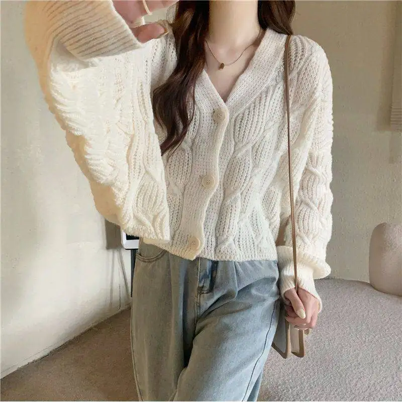 NNR  Women Jacquard Knitwear Ladies  Girls Winter Knit Top Cardigan Women Knitted Sweater