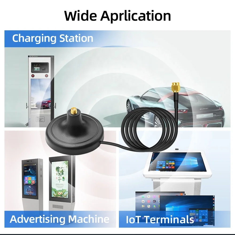 Magnet Antenna Basement SMA Connector Basement Male Head Rg174 Cable Strong Magnetic For Sucker Antenna