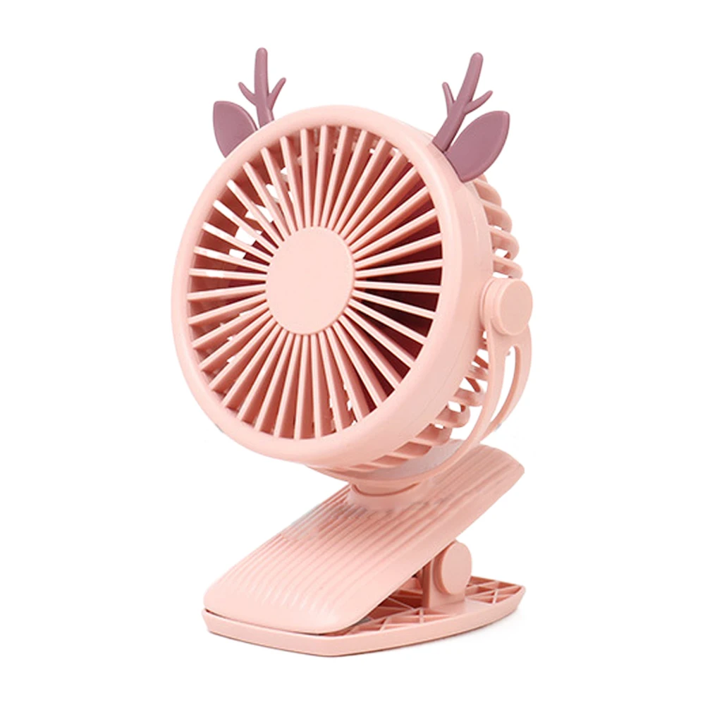 3 Speed Portable USB Rechargeable Small Fan  Air Circulating Cooling Handheld Mini Fans with Vertcal Clip and Night Light