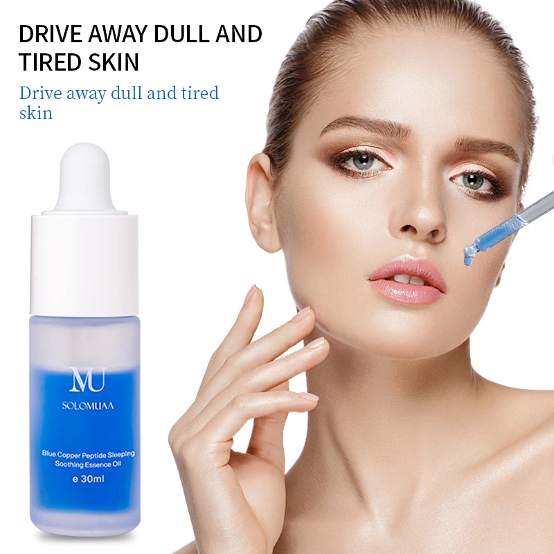 blue copper peptide Serum Midnight Blue Youth Activating Drop Peptides, Guaiazulene Adenosine, Night Serum