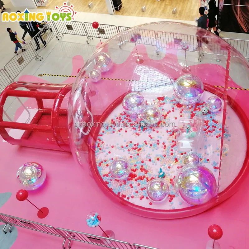 Рождественское украшение гигантский надувной снежный шар фотобудка с фоном, надувная пузырьковая палатка с проходом