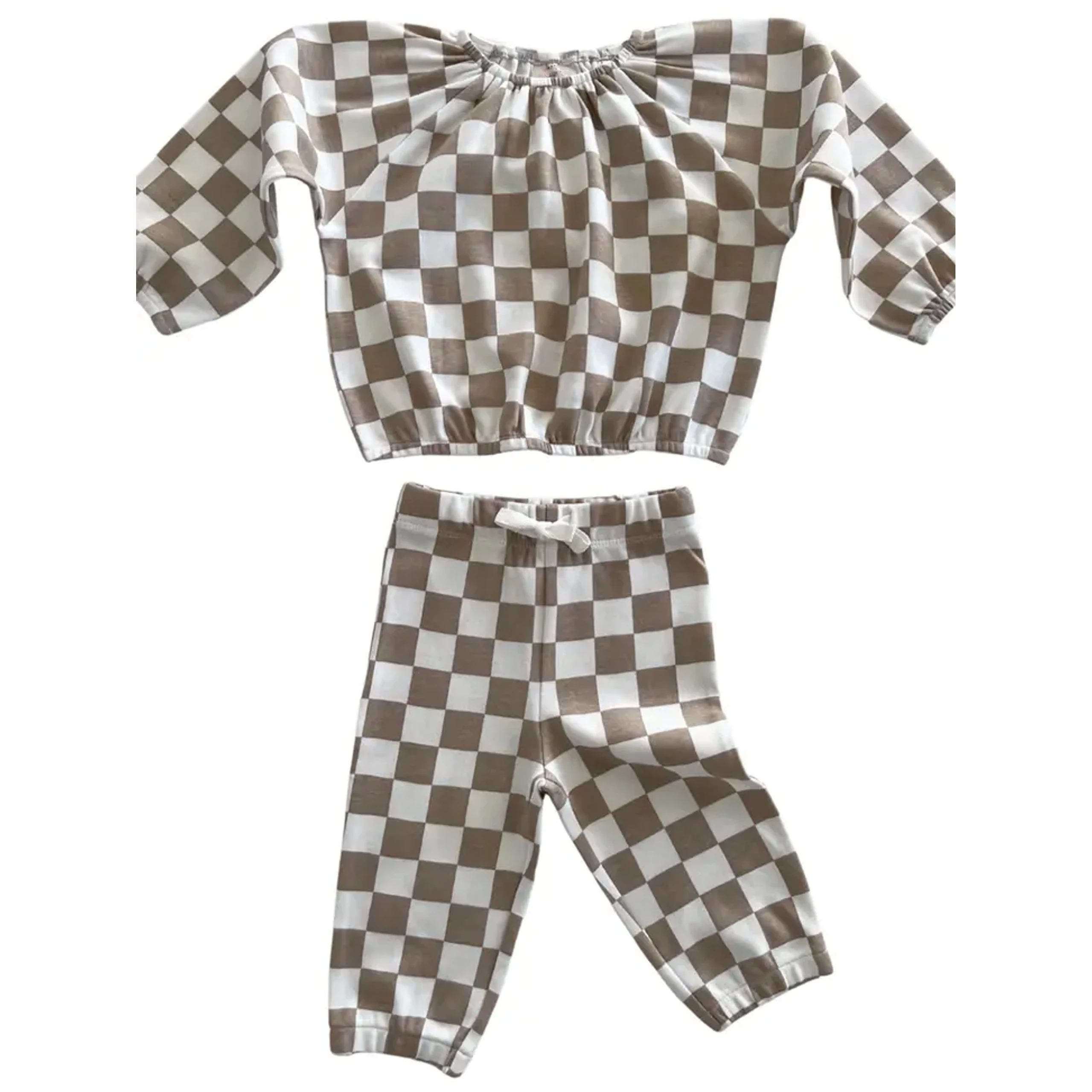 Customize label Children Set Baby Girl Boys 100%cotton home wear long Sleeves outfits Sets Kids Clothing