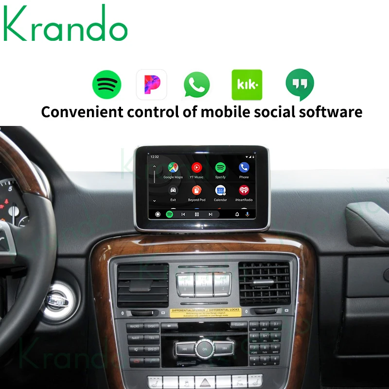 Krando беспроводная Apple CarPlay Android автоматическая коробка интерфейса для Mercedes Benz G Class W463 2012-2019 NTG 4 0 5 Голосовое