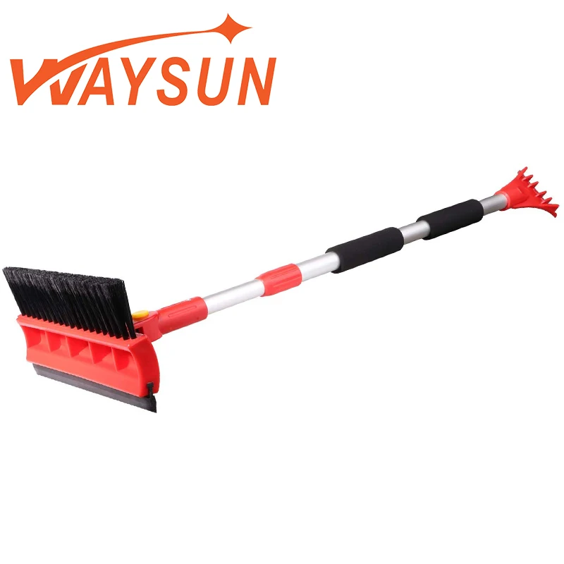 WAYSUN алюминиевая телескопическая ручка для чистки автомобиля щетка снега со скребком