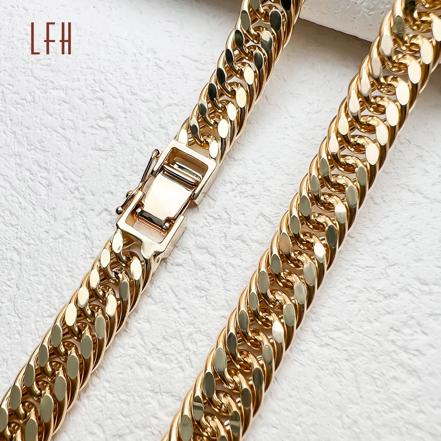 Hip Hop 4mm 5mm 6 Mm 18k Real gold Cuban Chain Bracelet Gold real Jewelry 18k  Men Chunky Metal Bracelets & Bangles