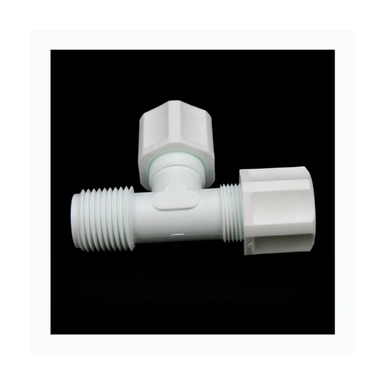 Factory Price Manufacturer Supplier PP plastic joint white PP male run Tees