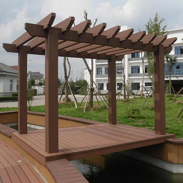 Easy Install Eco-friendly WPC Waterproof Outdoor Garden Pergola
