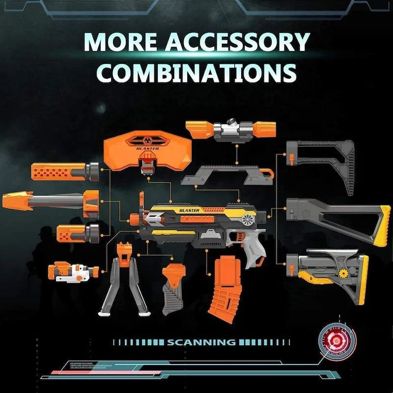 Wholesale Hot Sell Electric Foam Blasters Toy Gun For Boys Automatic Scope Machine Gun For Multiplayer Game Great Gift For Kids