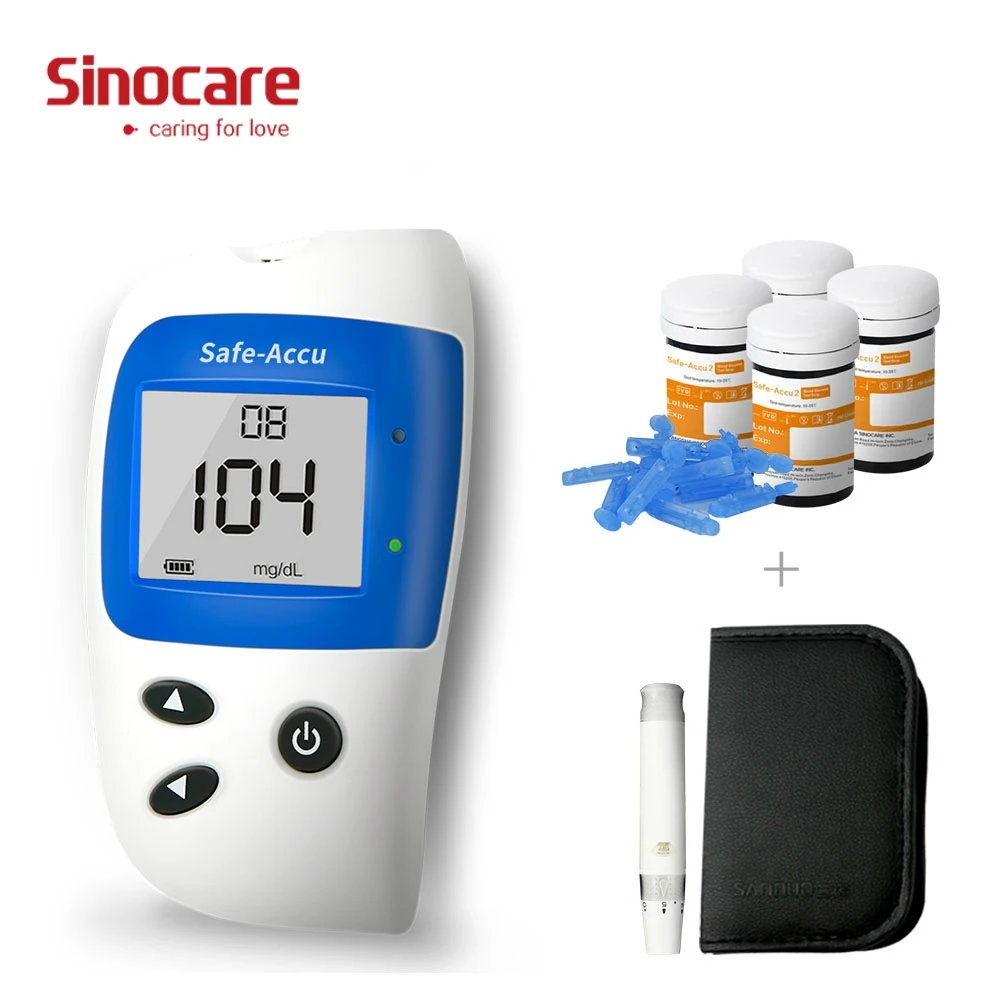 Sinocare Non-invasive Blood Glucose Meter With Test Strips Blood Sugar Monitoring Digital Glucometer Diabetic Test Strips