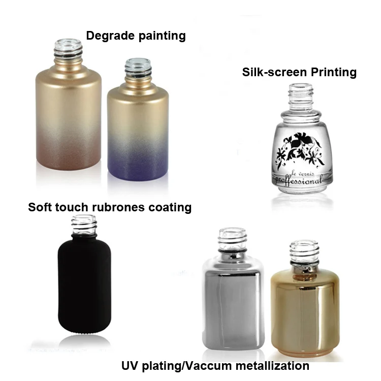 6ml clear nail polish glass bottle FD1965 OEM private logo glass cosmetic bottle 13/415 neck empty Nail polish glass bottle
