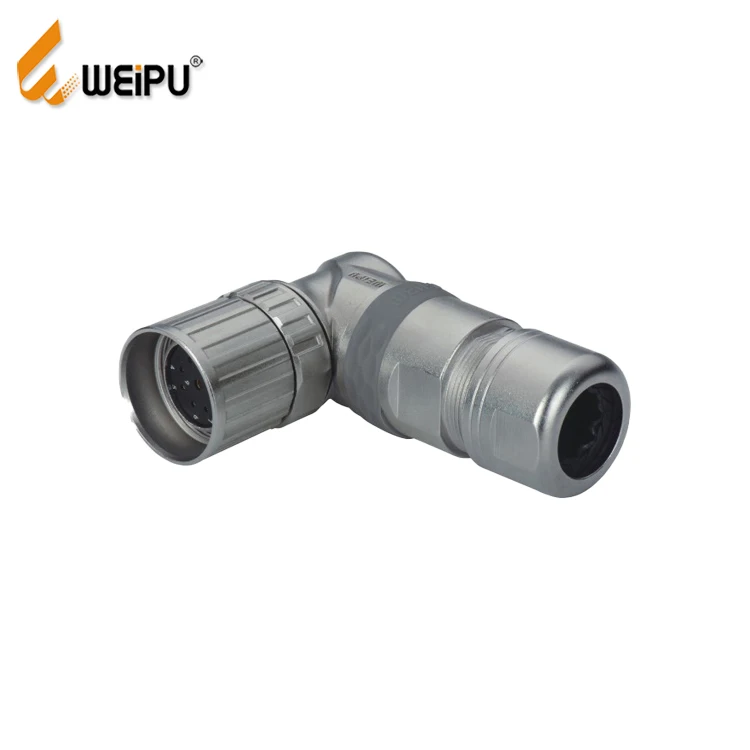 
WEIPU IP67 M23SK-TL 19pin 20A 300V Female conact angled aviation cable connector 