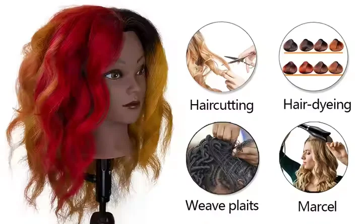 Wholesale Afro Hair mannequin Dummy Doll head Barber Hairdressing Practice Hair Training mannequin head For Hair Salon