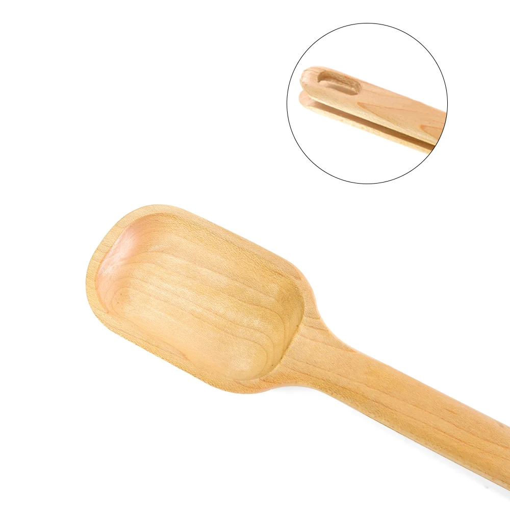 Eco-Friendly Natural Reusable BPA Free Bamboo Spatula Small Wood Shovel Wooden Scoop And Store Spoon