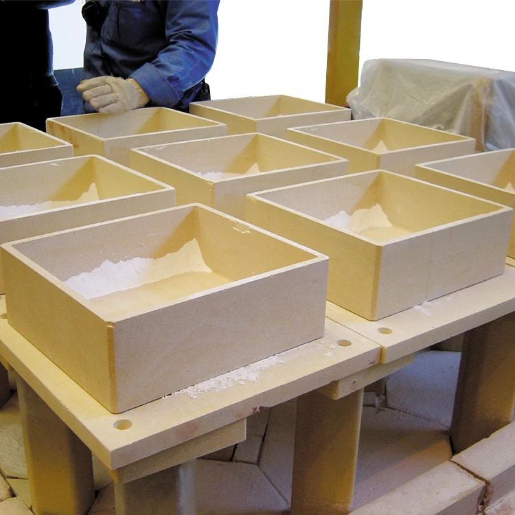 High temperature  cordierite mullite Ceramic White Moulding Refractory ceramic pot crucible