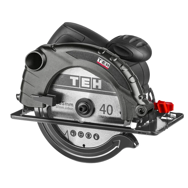 TEH 1400W 185mm Portable Wood Electric Circular Track Saw Cutting Angle Adjustment