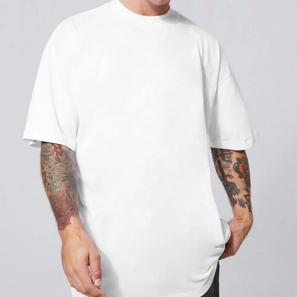 Oversized Loose Fit Super Soft Plus Size T-Shirts 280Gsm 100% Cotton Short Sleeve Blank T Shirt For Men Cotton