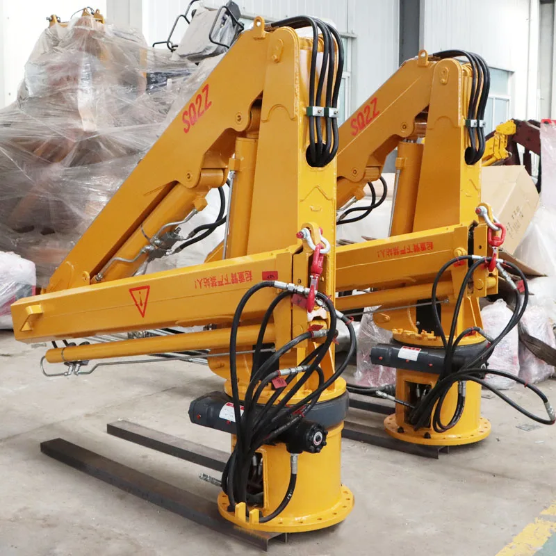 Bob-Lift Small Hydraulic Knuckle Crane 2 Tons Hydraulic Machine Ship Deck Crane For Sale