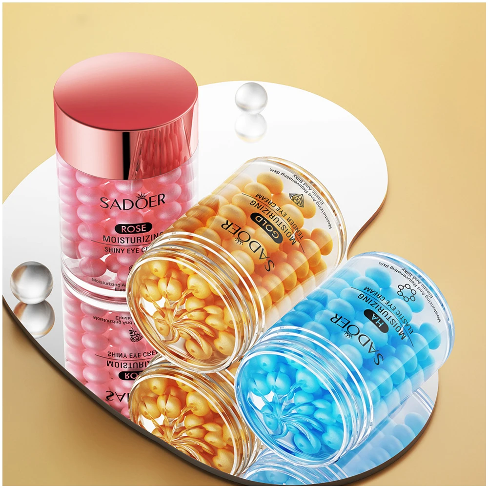 SADOER Anti Wrinkle Under Eyes Ageless Eye Bags Remove Dark Circles Puffiness pink Gold Eye Cream