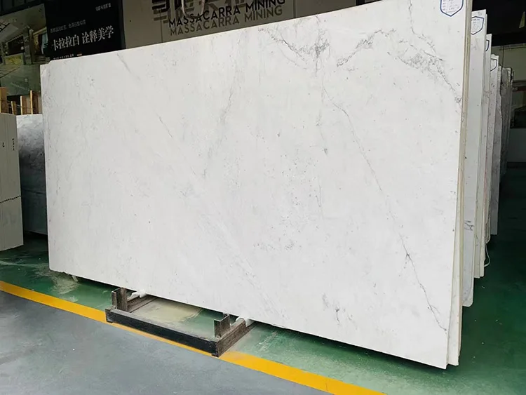 Extra Good Quality Italian Carrara White Marble Slab from Block Owner