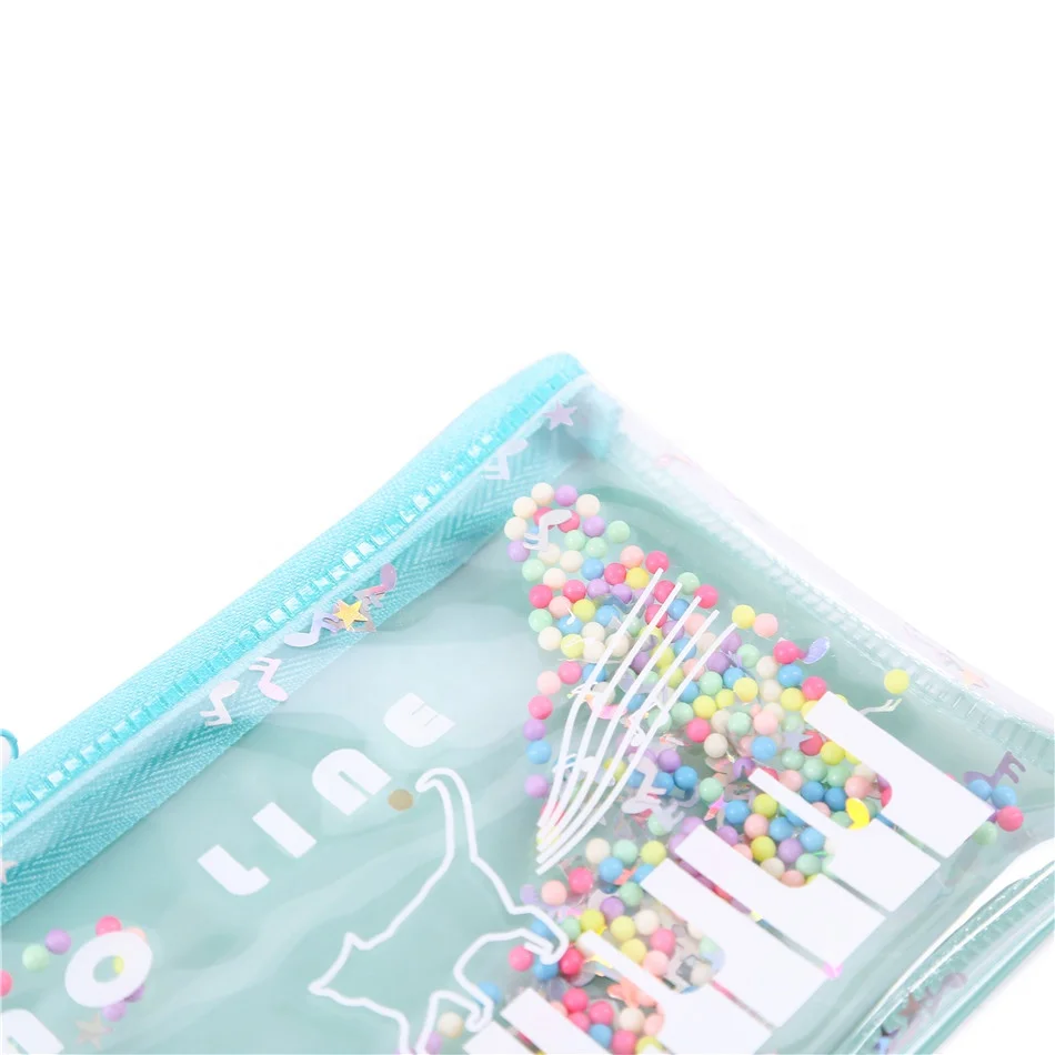 Large capacity PVC pencil zipper bag waterproof 3 sizes stationery bag custom student pencil pouch