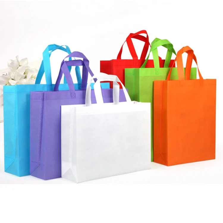 Multicolor Non-woven Handbag Shopping Colorful Nonwoven Bag Custom Printed Logo Folding Accept Customized Logo Customized Color