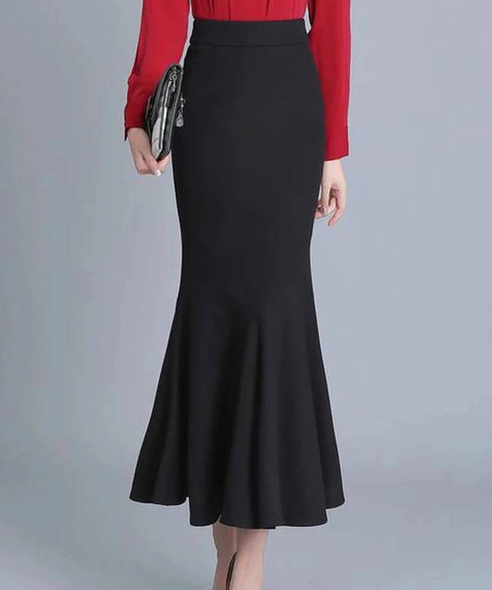 Low Moq Long Sexy Tight Skirt For Women,  Long Tight Black Skirt / High West Skinny Stretch Tight Long Thin Skirts