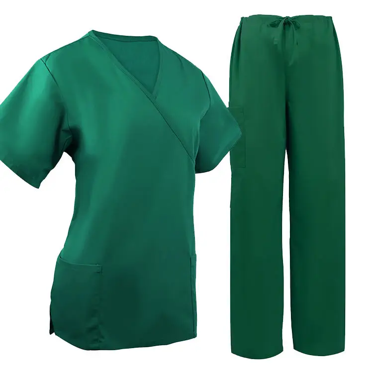 Wholesale Manufacture Uniform Medical Scrub Spandex Breathable Female Medical Scrubs Uniform