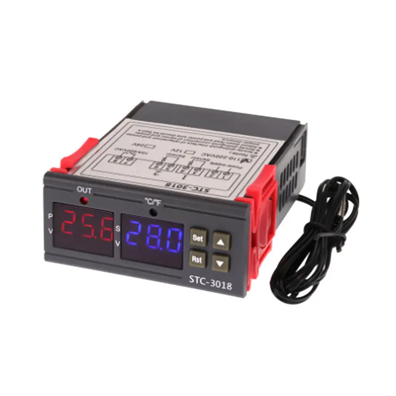 STC-3018 110 В 220 В цифровой регулятор температуры C/F инкубатор термостат 10A/240 В релейный выход терморегулятор нагревание охлаждения