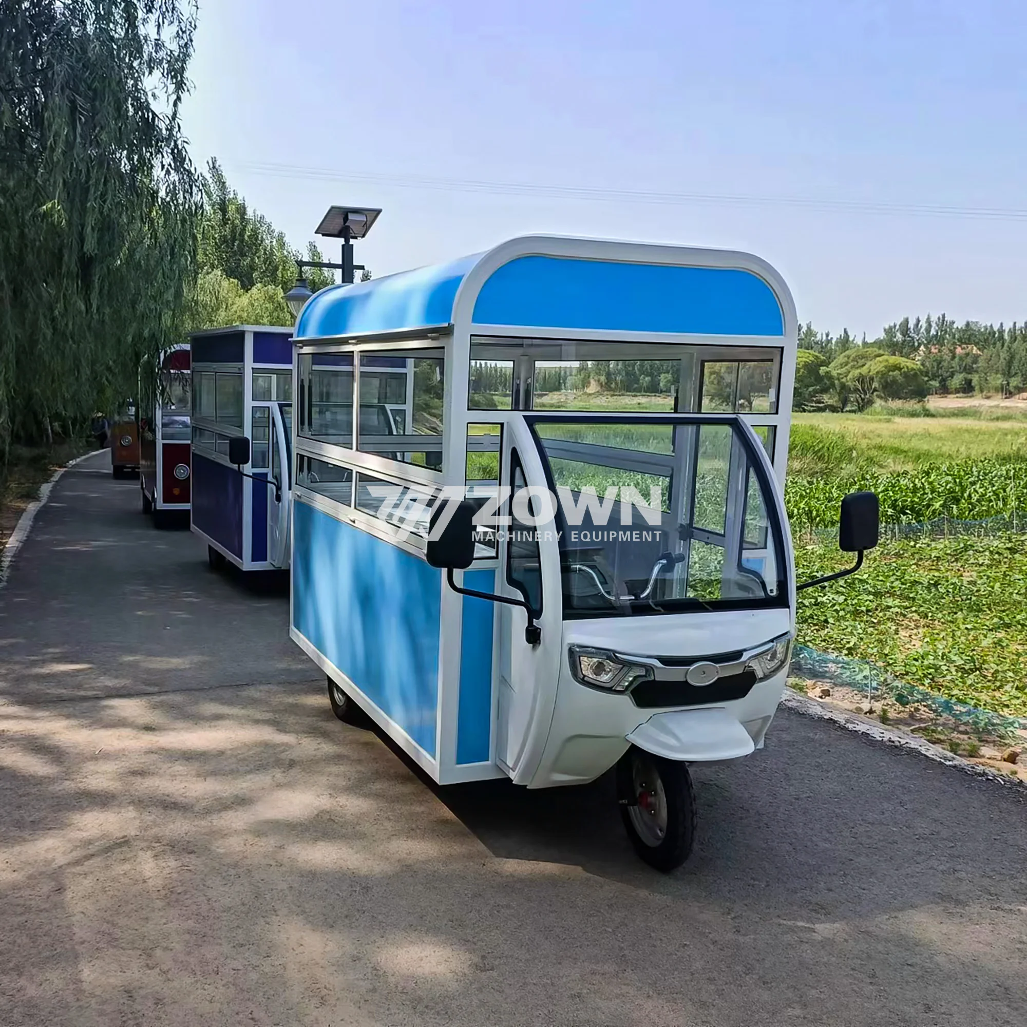 Новейшая модель 2024 года индивидуальный цвет и размер трёхколёсный фургон для еды множество цветов электрический фудтрак