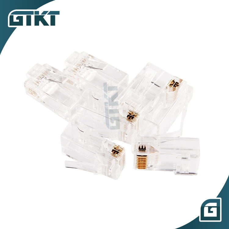  100 шт./блок разъем ethernet RJ45 Cat5e 8P8C проходной модульный UTP соединитель Модульный