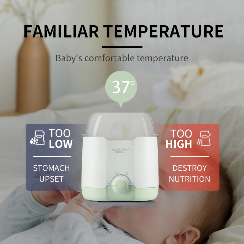 Dearevery 150W Adjustable Multi-Function Portable Baby Milk Bottle Warmer Intelligent Baby Bottle Sterilizer