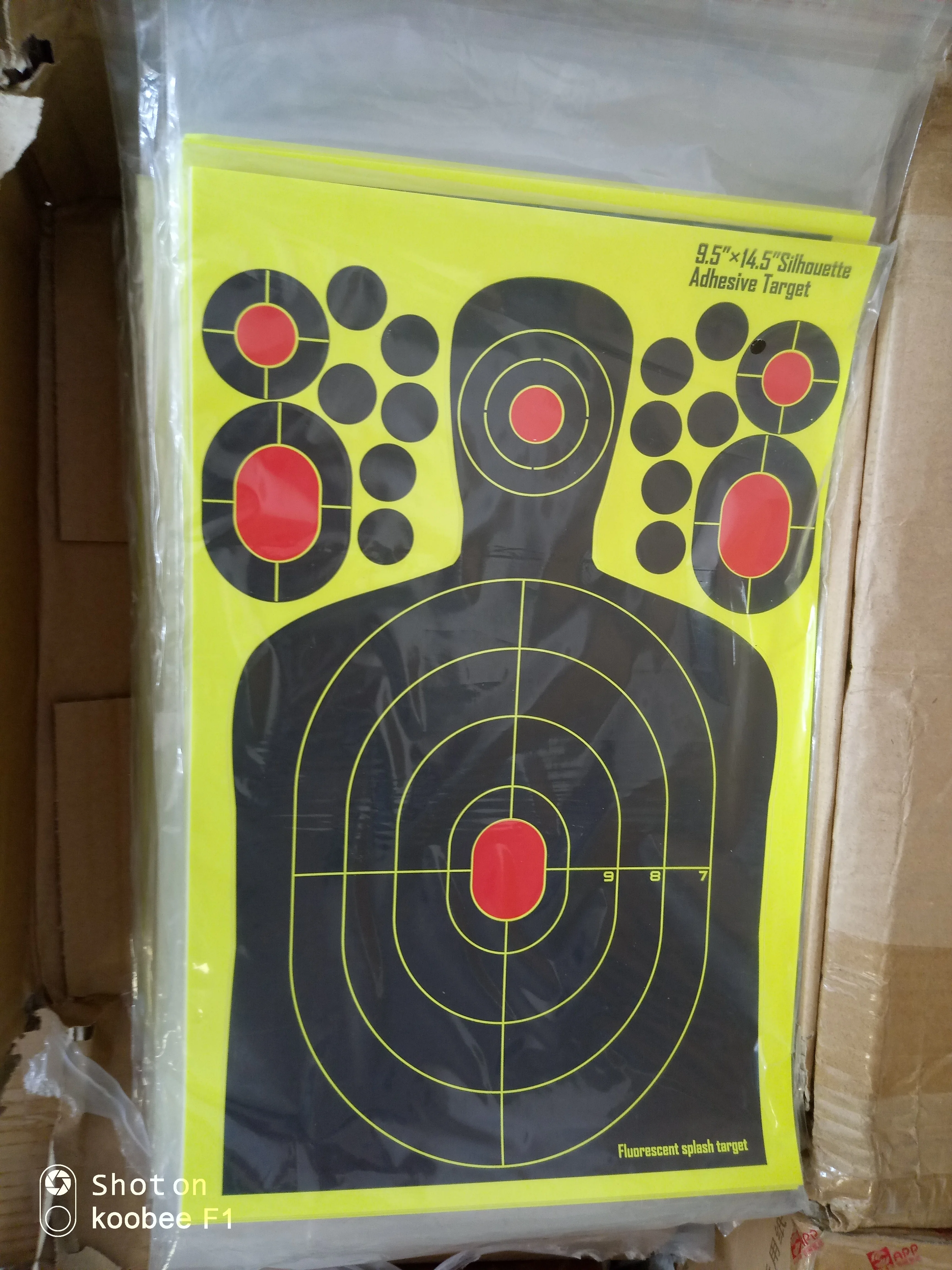 9.5*14.5inch human silhouette  Fluorescent reactive splatter burst paper Shooting targets-Easy to See Your Shots