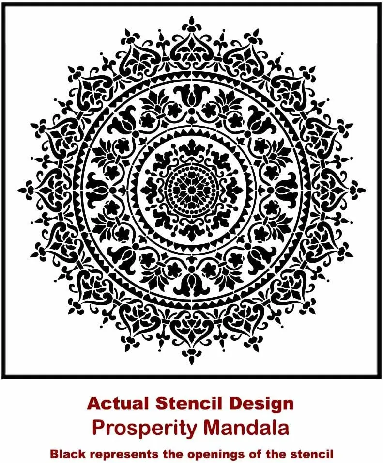 Mandala Stencil Template - Reusable Large or Small Mandala Sizes for Crafts - Perfect Wall Stencils for Home Decor