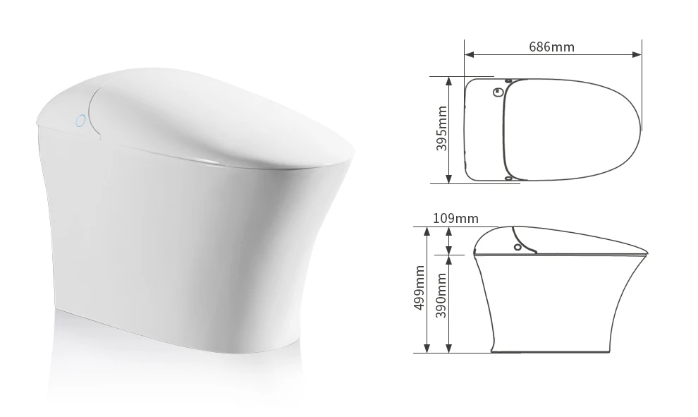 European Sanitary Ware Smart Toilet Intelligent Inodoro One Piece Wc Toilets Comode Bathroom Sanitaire