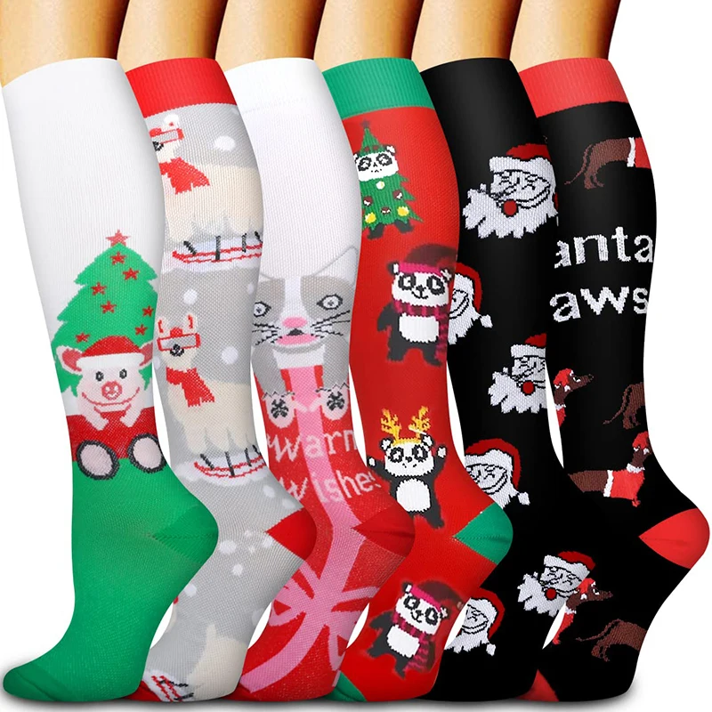 Wholesale New High Quality Make Your Own Breathable Colorful Fancy Knee High Graduated Custom Logo Compression Socks