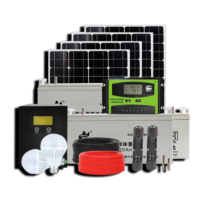 MPPT Photovoltaic Off grid Solar System 2KW 3KW Single Crystal Silicon Solar Panel Generator System Household Small Generator
