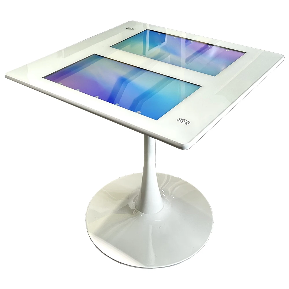 21.5 inch interactive table Android waterproof wireless charging touch sensitive tactile game coffee table for restaurant
