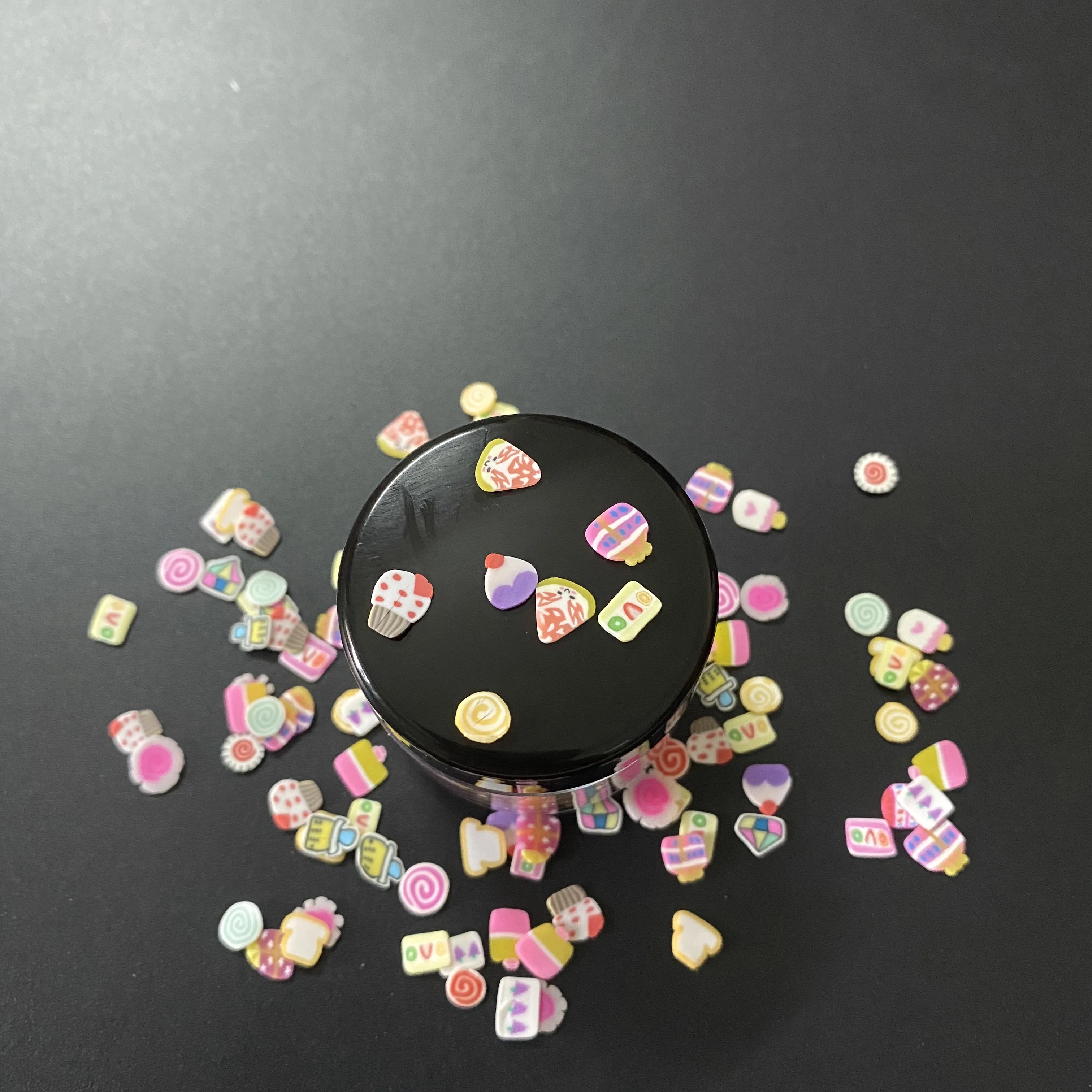 High Quality Polymer Soft Clay Fruit Slices Sprinkles 1kg 5mm 3D Polymer Clay Strawberry Lemon Slices For Slime