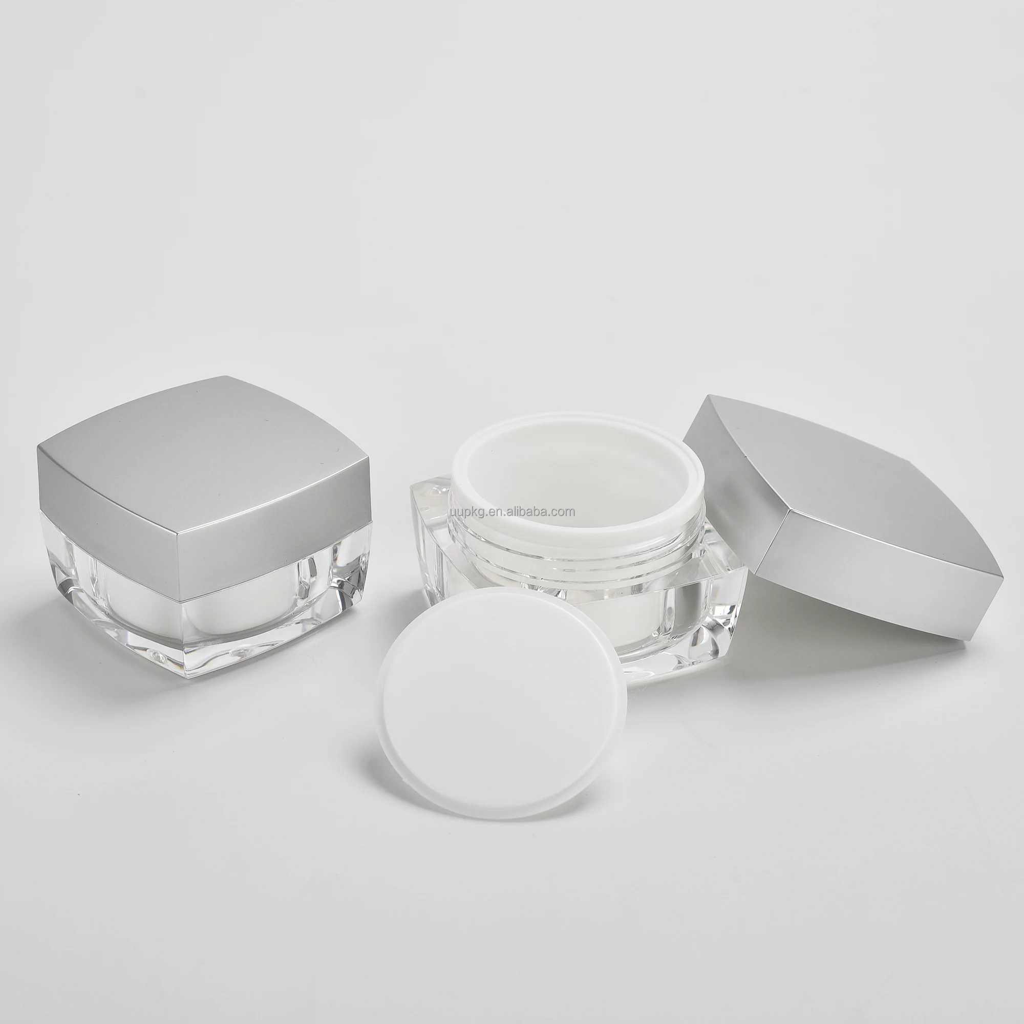 Square plastic cosmetic package containers for nail beauty industry makeup packaging 5g 10g 15g capacity wholesale low price