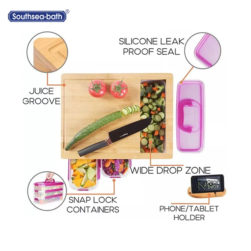 Custom kitchen bamboo and wooden cheese chopping block cutting board