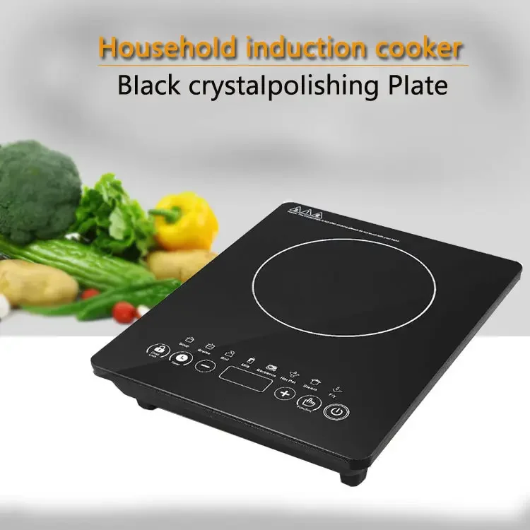 Popular Style 2000w Kitchen Crystal Glass Electric Induction Cooker Induction Cooktop