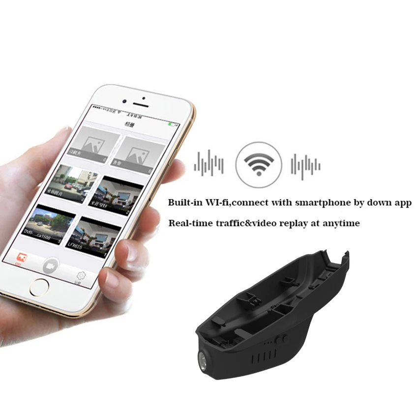 Firstscene Car Hidden Camera For BMW 2 Series 220i F46 Video Recorder DVR FHD 1080P 30FPS 12M Pixel 6-Lens WiFi APP Control