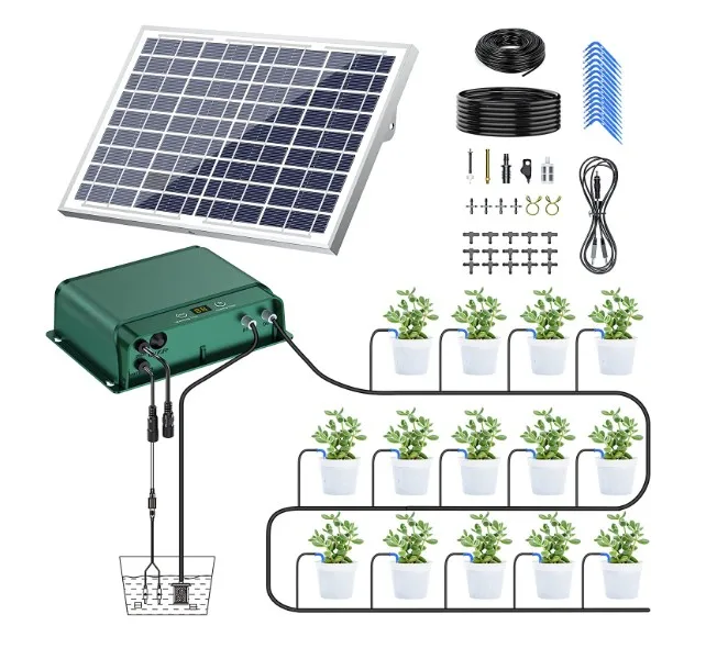 Garden Solar Automatic Irrigation  Drip Irrigation Watering Watering Kit Potted for Plants Flower Household Auto Timer Watering