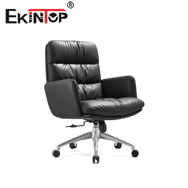 Modern style mesh office chair leather seat leather Office Chair withwheels