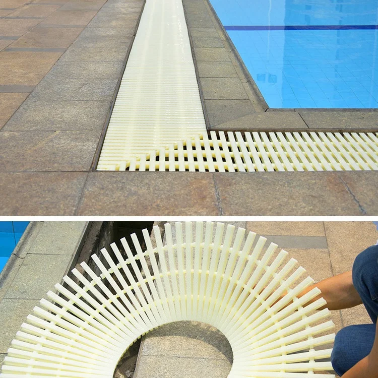Cheap price PVC overflow swimming pool plastic grating