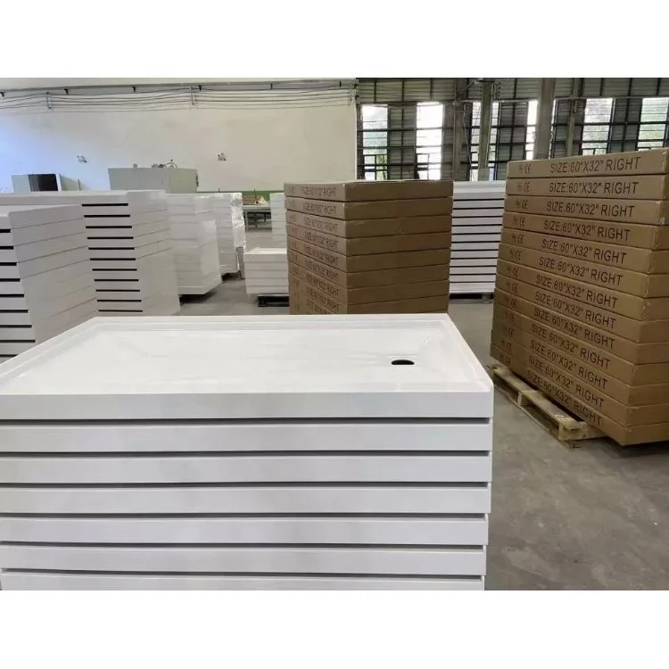 SMC shower tray New tech materials Shower Pan Solid Surface Anti-skip Bathroom shower base for US Hotel