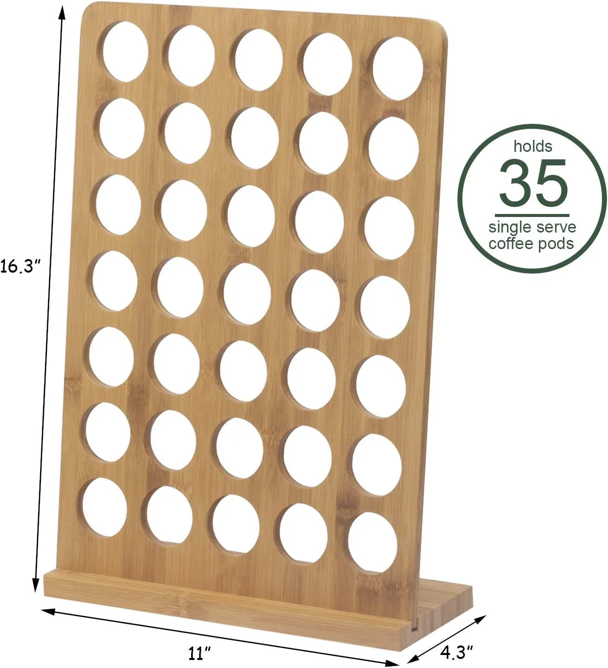 Modern Style Hot Sale Nespresso Capsule Holder Bamboo Cactus Coffee Pod Stand Organized Storage Box OEM ODM Design