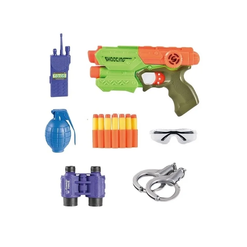 Foam Hand Gun Toy Blaster Gun Compatible with Ner Guns Foam Dart Wrist Band and Refill Soft Foam EVA Darts