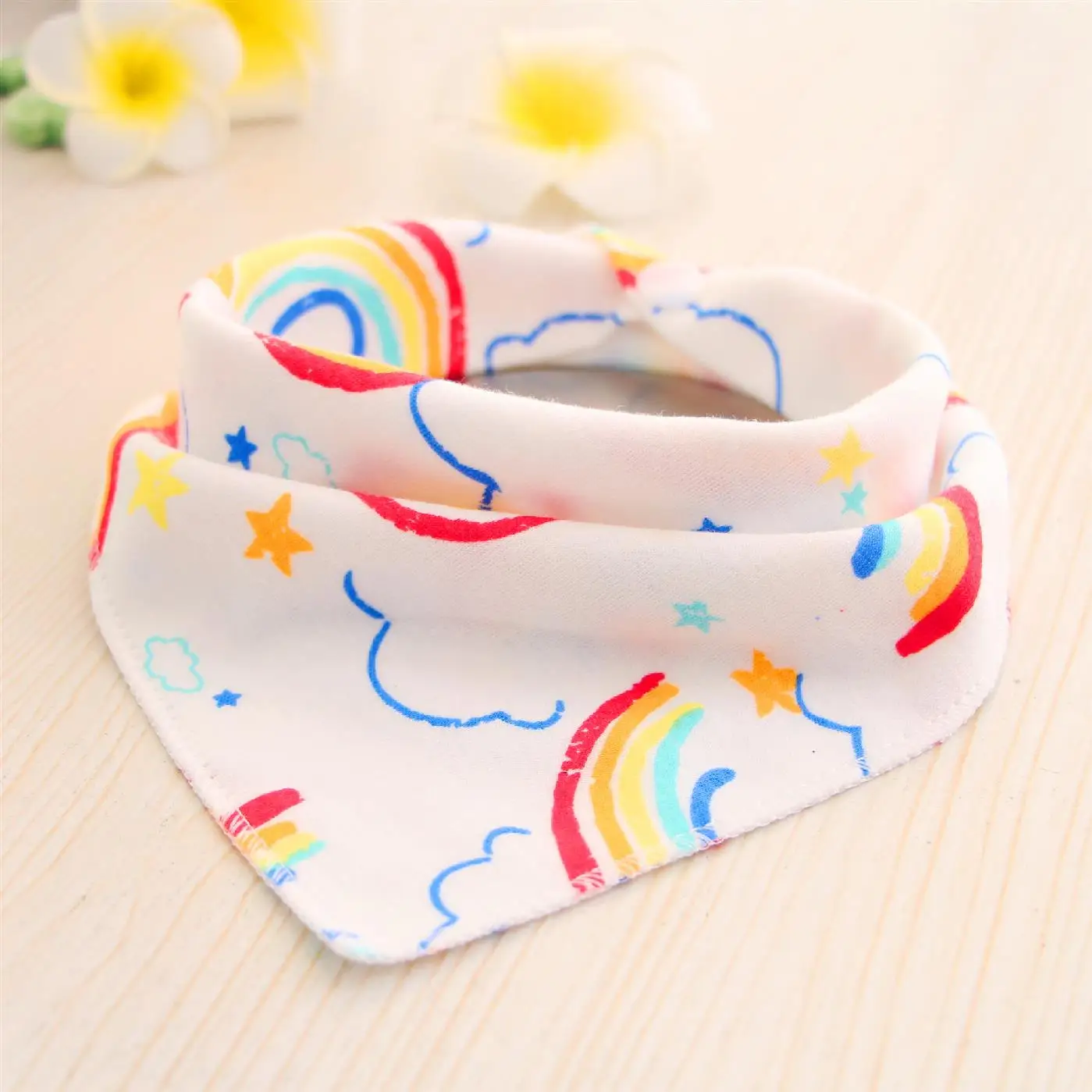 Custom Printed Sublimation Front Polyester Back Cotton Terry Cloth Eating And Teething Newborn Baby Bibs With Snaps